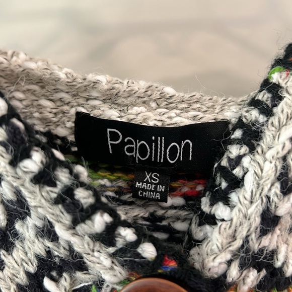 Papillon - xs, multi color duster sweater - Picture 4 of 8